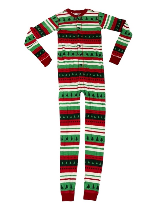 Lazy One Other - Lazy One Special Delivery Youth onesie flapjack pj holiday tree pattern Med 12